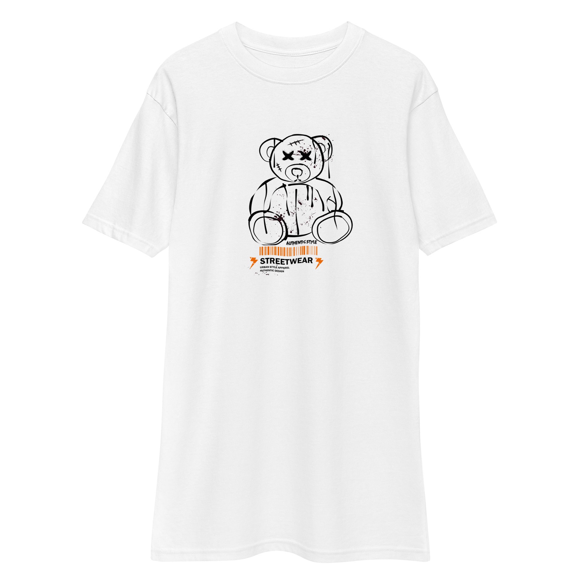 Premium Urban Streetwear Teddy Bear Design Graphic Tee for Men