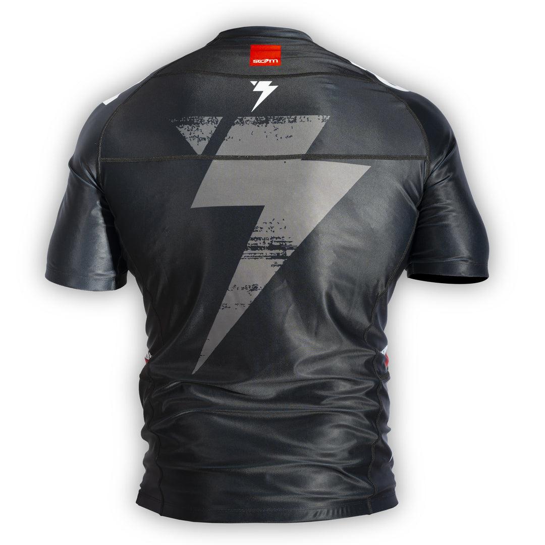 STORM DELTA BLACK SS RASHGUARD - Black/Black